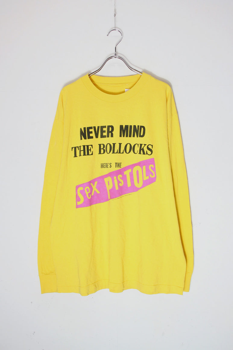 SEX PISTOLS NEVER MIND L/S TEE SHIRT / YELLOW [SIZE: L相当 USED]