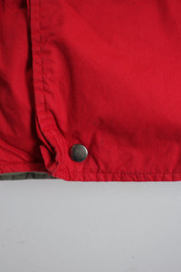 90'S HUNTING COTTON SHELL DOWN VEST / RED [SIZE: L USED]