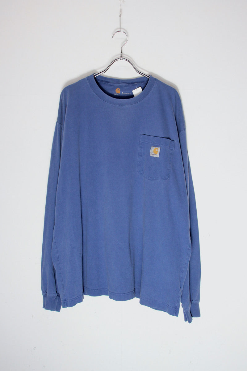 L/S POCKET TEE SHIRT / BLUE [SIZE: L USED]