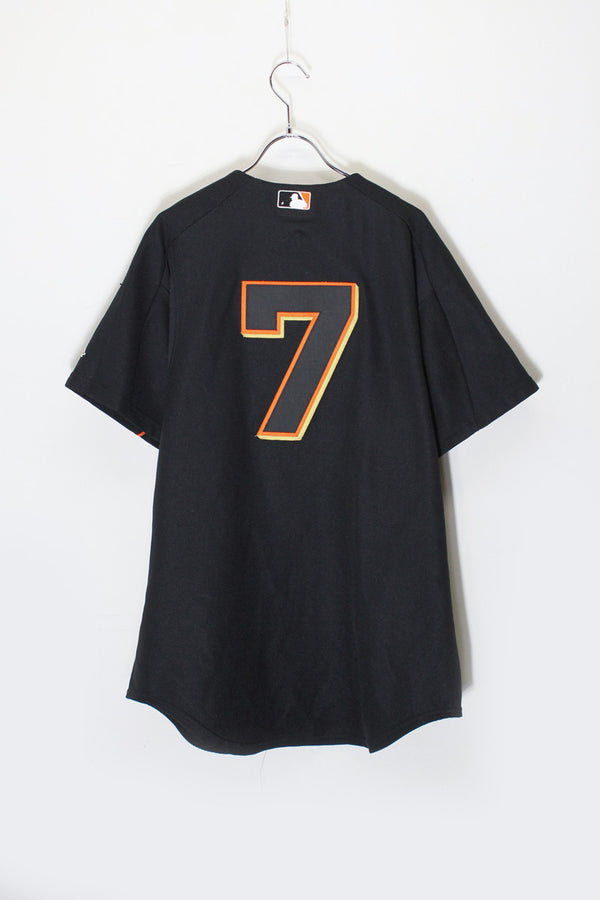 MADE IN USA 90'S S/S BASEBALL SHIRT GIANTS 7 / BLACK [SIZE: M USED]
