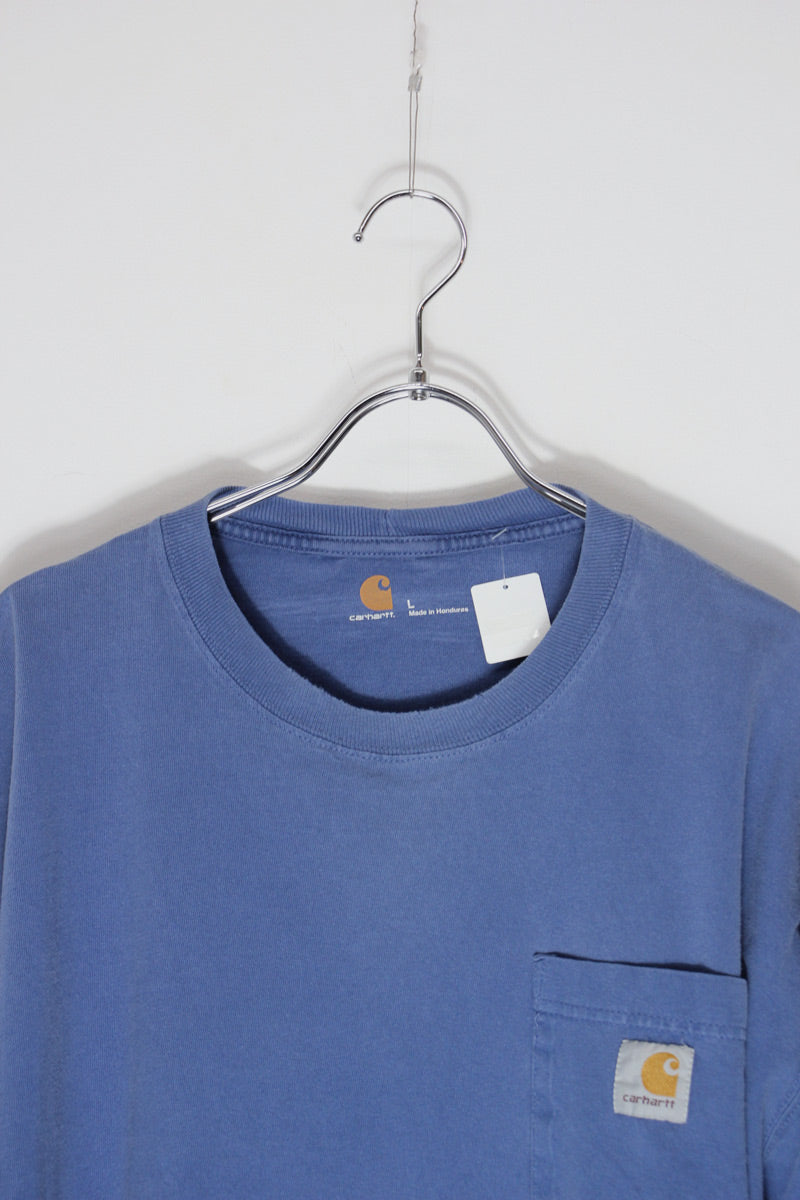 L/S POCKET TEE SHIRT / BLUE [SIZE: L USED]