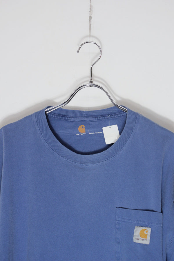 L/S POCKET TEE SHIRT / BLUE [SIZE: L USED]