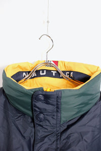 90'S REVERSIBLE SAILING DUCK DOWN JACKET / NAVY/YELLOW [SIZE: L USED]