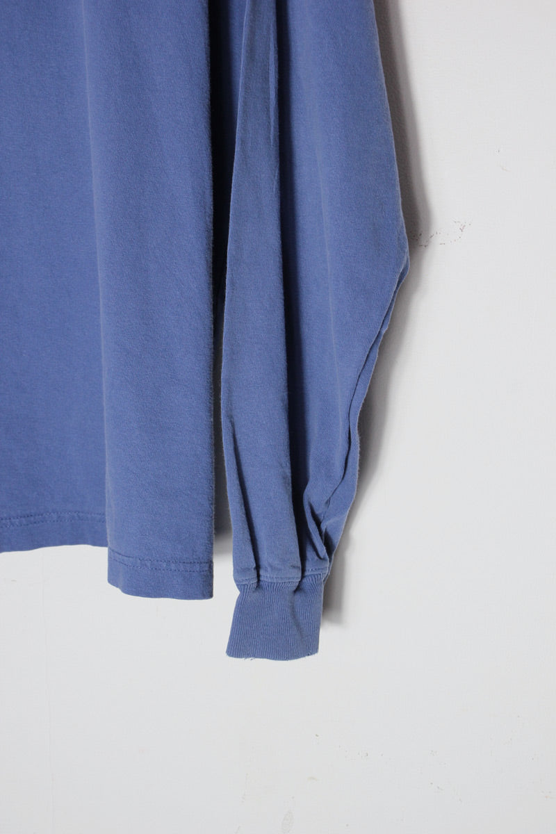 L/S POCKET TEE SHIRT / BLUE [SIZE: L USED]