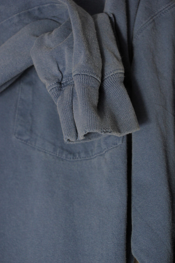 L/S POCKET TEE SHIRT / BLUE [SIZE: L USED]
