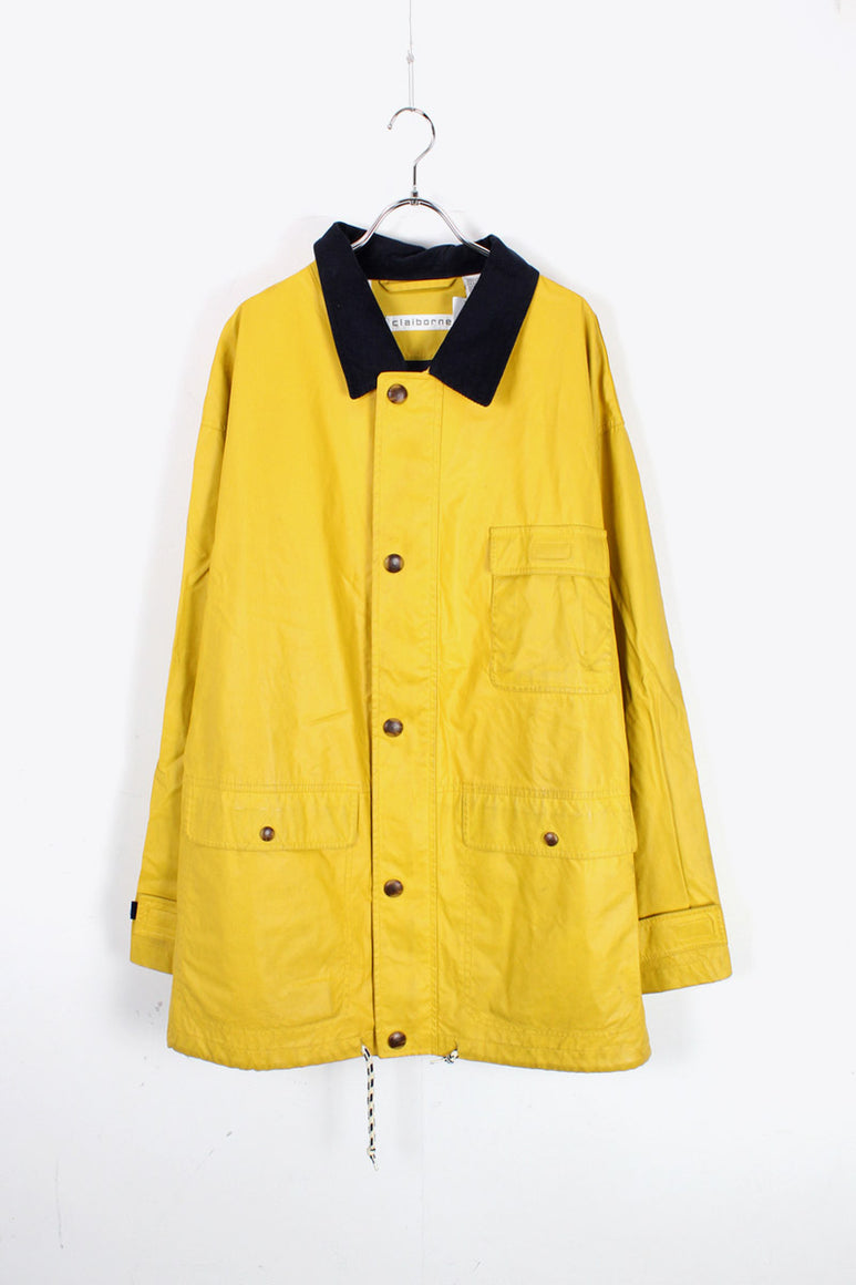 90'S RUBBER COAT / MUSTARD [SIZE: L USED]