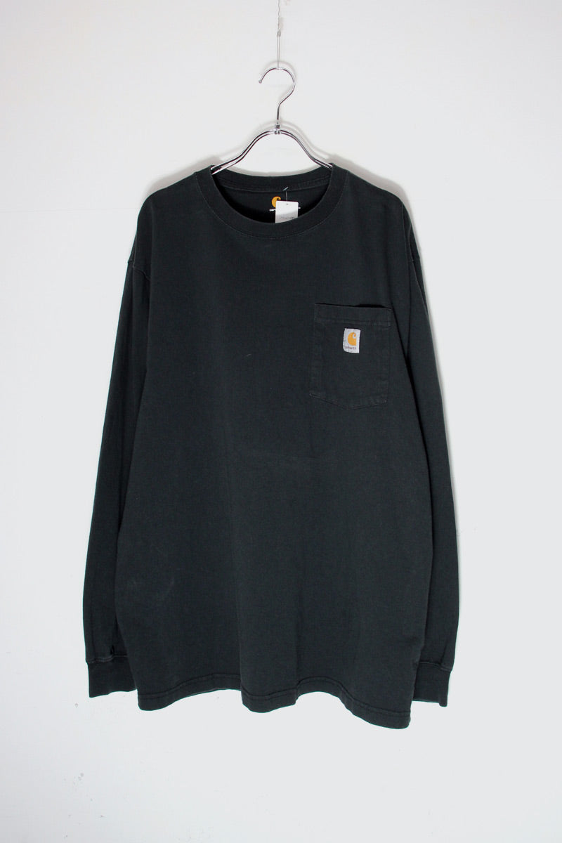 L/S POCKET TEE SHIRT / BLACK [SIZE: L USED]