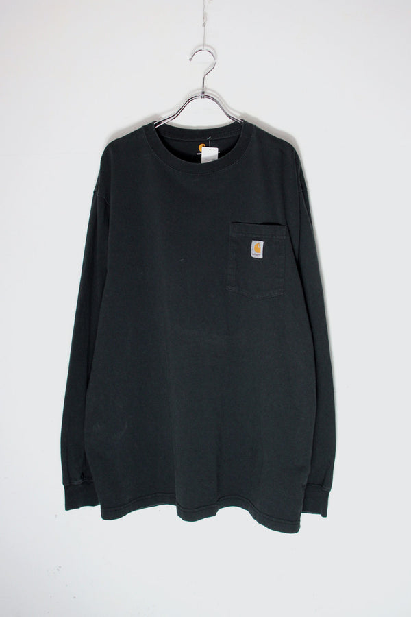 L/S POCKET TEE SHIRT / BLACK [SIZE: L USED]