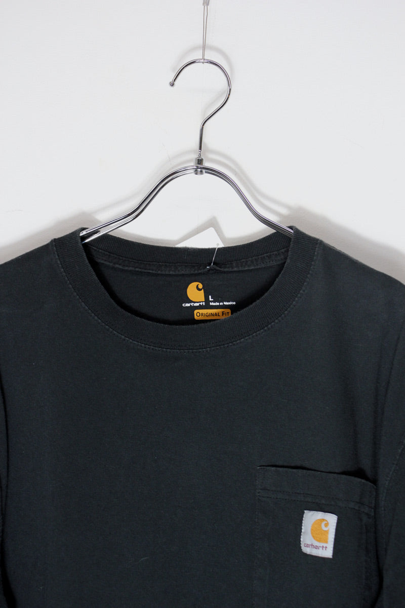 L/S POCKET TEE SHIRT / BLACK [SIZE: L USED]