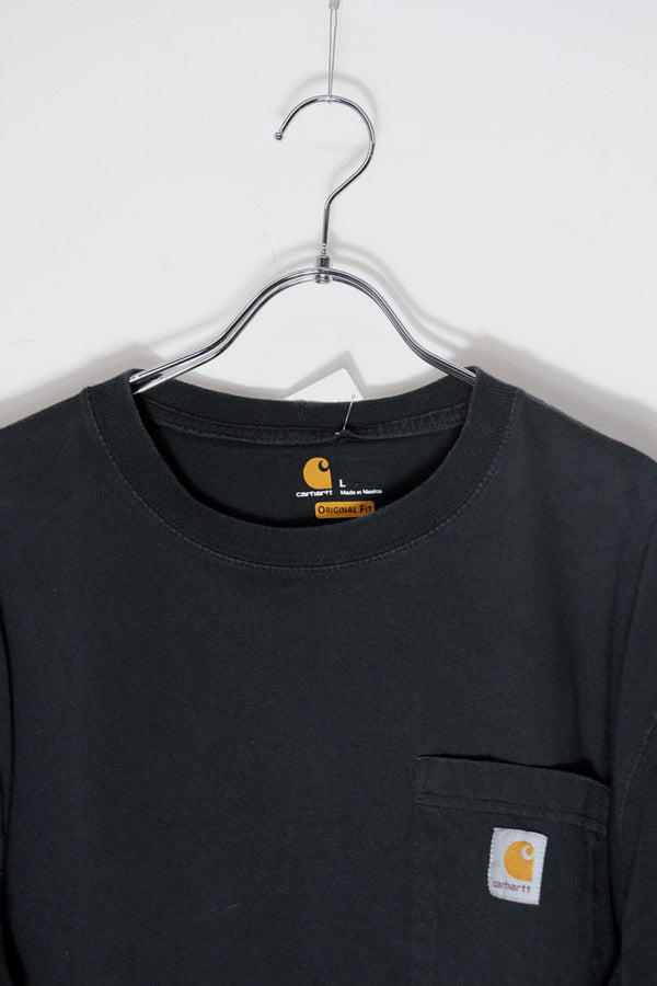 L/S POCKET TEE SHIRT / BLACK [SIZE: L USED]