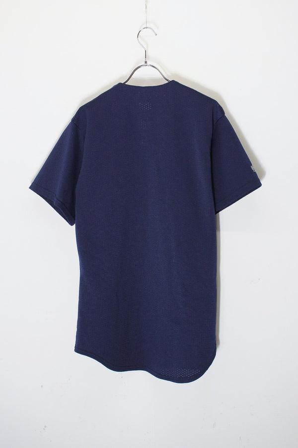 MADE IN USA 90'S MLB NY YANKEES S/S BASEBALL SHIRT / NAVY [SIZE: M USED]