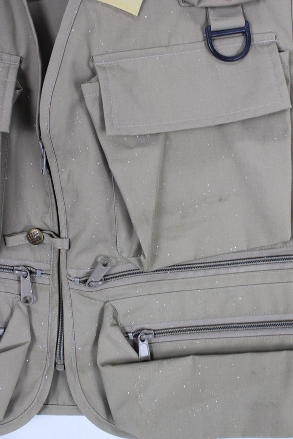 80'S HUNTING VEST / BEIGE [SIZE: L USED]
