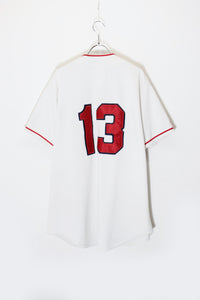 MADE IN USA 90'S MLB LA ANGELS 13 S/S BASEBALL SHIRT / WHITE [SIZE: L USED]