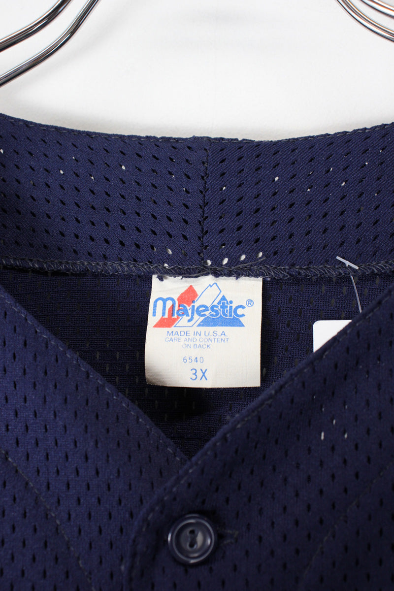MADE IN USA 90'S 53 LAW&DISORDER BASEBALL SHIRT / NAVY [SIZE: 3XL USED]