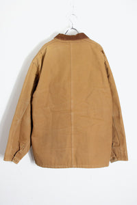 MADE IN USA 80'S 100 YEARS ANNIVERSARY DUCK CANVAS JACKET W/BLANKET LINNER / CAMEL [SIZE: L相当 USED]