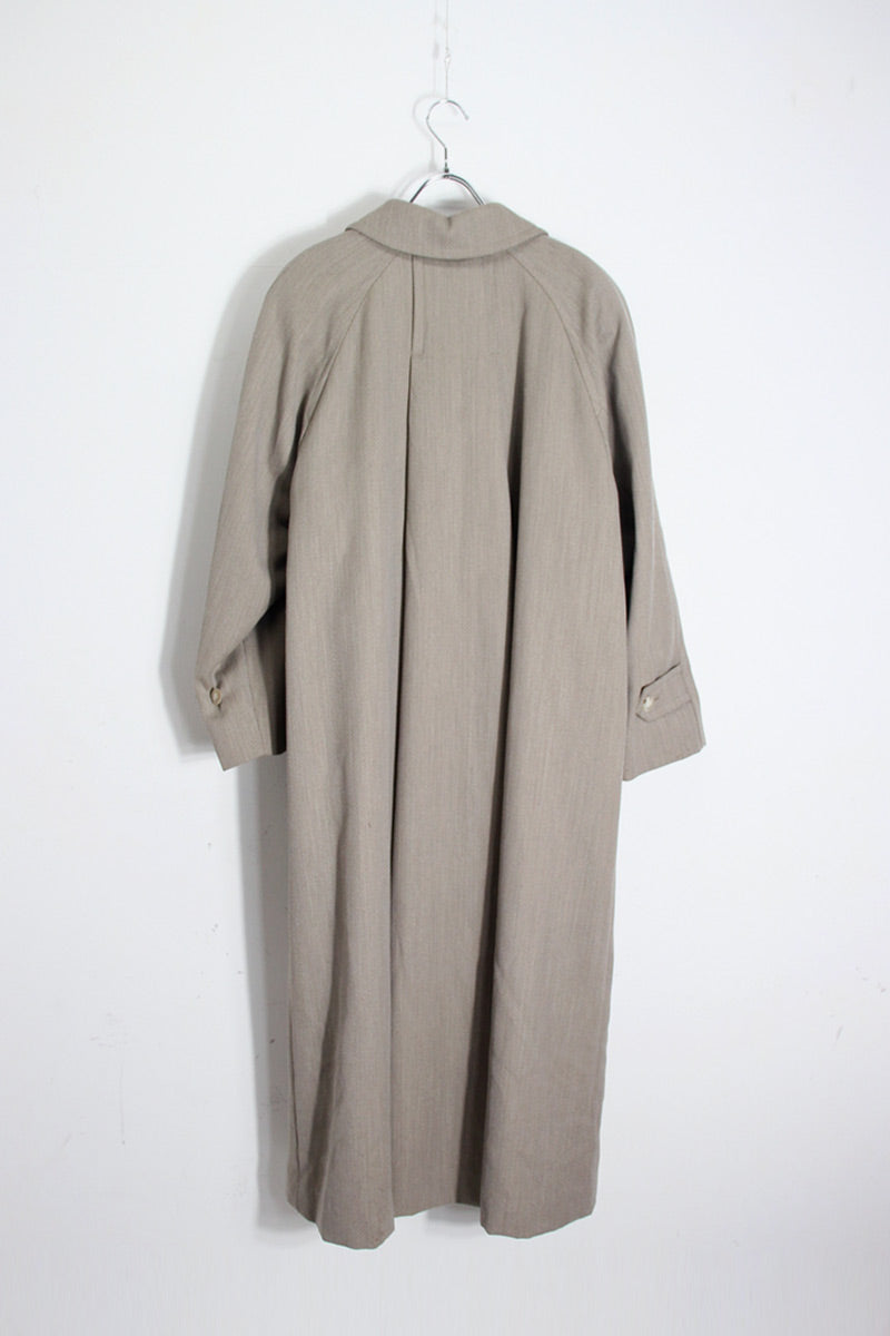 90'S LONG WOOL COAT / BEIGE [SIZE: M相当 USED]