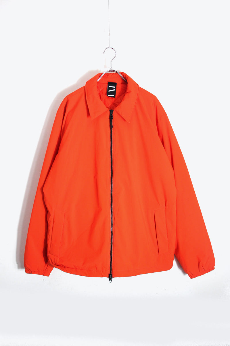 WATERPROOF NYLON ZIP PUFF JACKET / NEON ORANGE [SIZE: XL相当 USED]