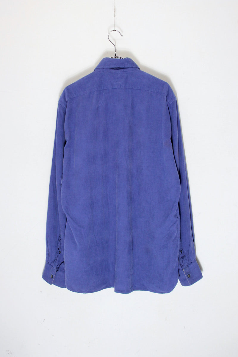 MADE IN TURKEY LONG SLEEVE ONE POINT CORDUROY BD SHIRT / BLUE [SIZE: Equivalent to L, USED]