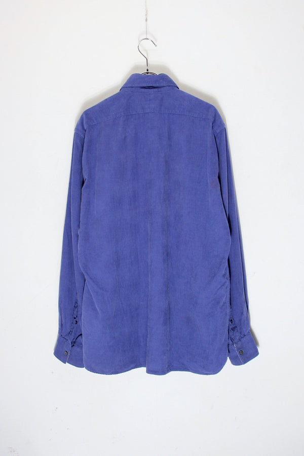 MADE IN TURKEY LONG SLEEVE ONE POINT CORDUROY BD SHIRT / BLUE [SIZE: Equivalent to L, USED]