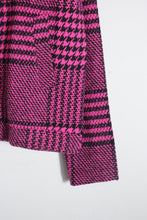 画像をギャラリービューアに読み込む, MADE IN ITALY GREN CHECK CRAZY PATTERN WOOL ZIP JACKET / NEON PINK/BLACK [SIZE: M DEADSTOCK/NOS]
