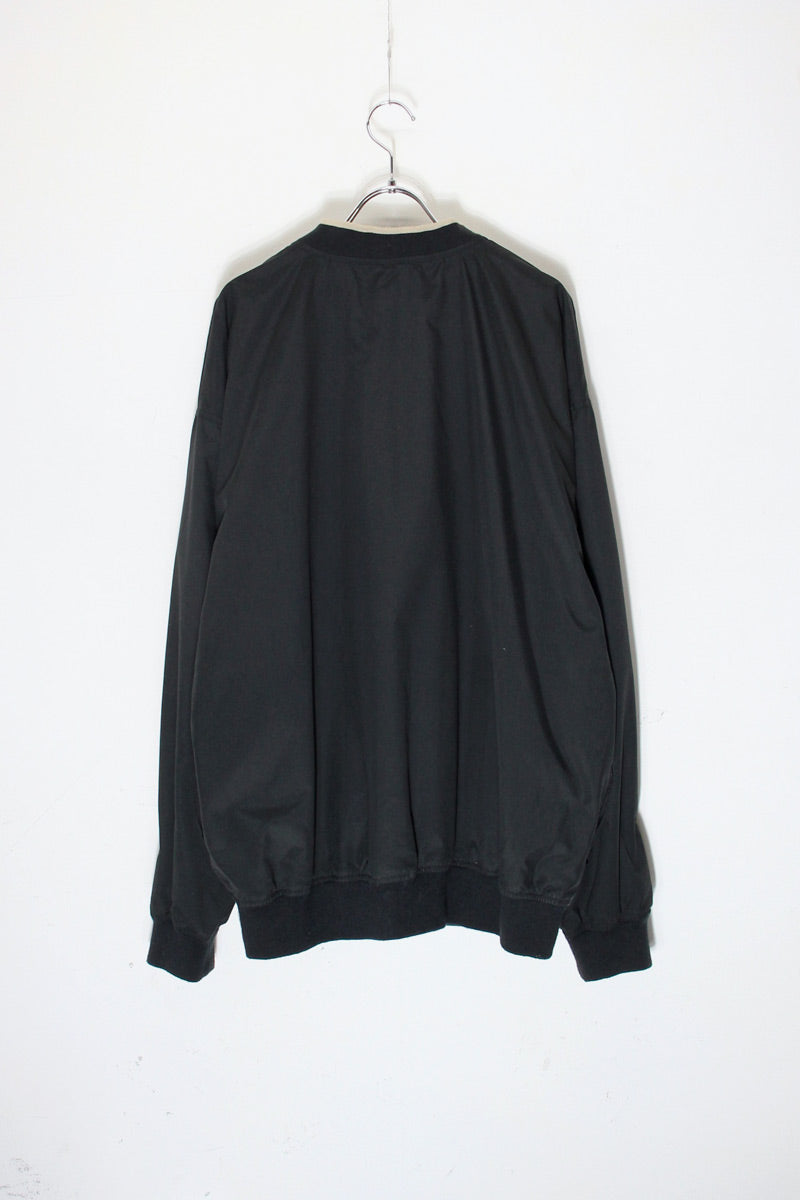 V-NECK PULLOVER POLYESTER JACKET / BLACK / BEIGE [SIZE: L USED]