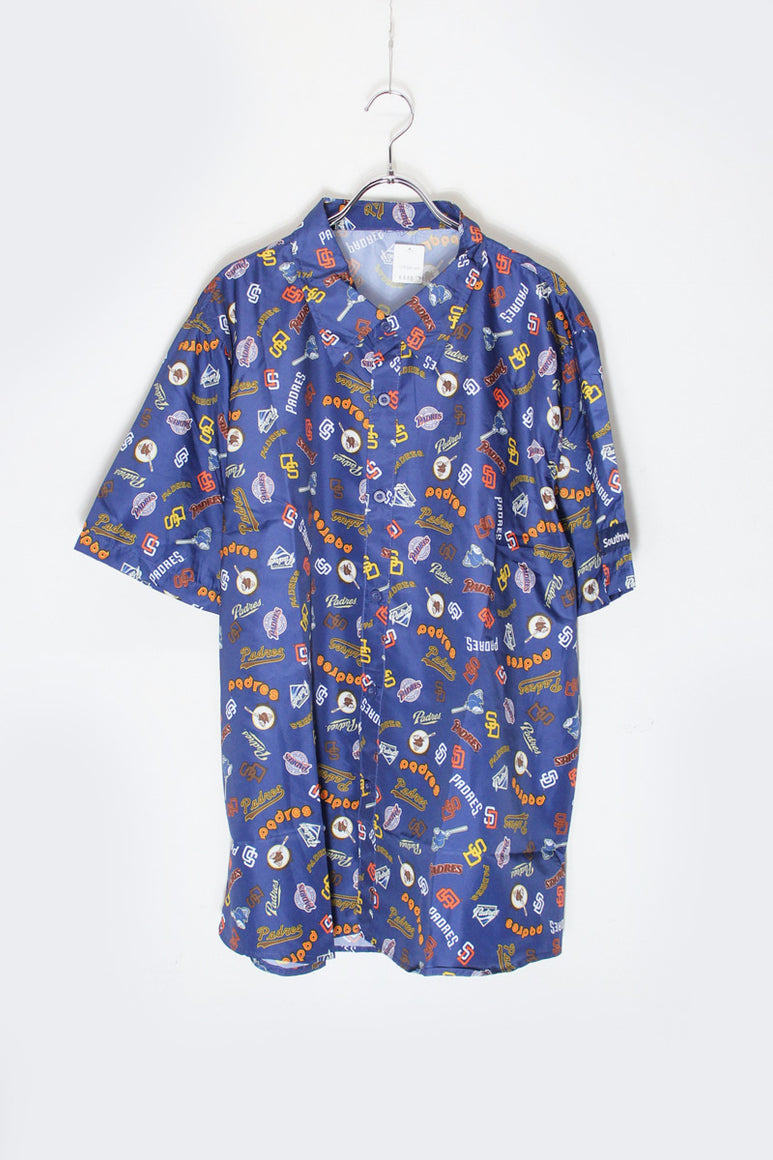 S/S MLB SAN DIEGO PADRES SHIRT / NAVY [SIZE: L相当 USED]