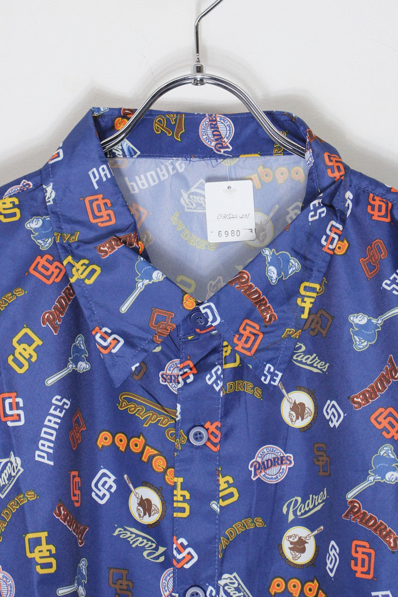 S/S MLB SAN DIEGO PADRES SHIRT / NAVY [SIZE: L相当 USED]