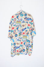 画像をギャラリービューアに読み込む, S/S NFL DOLPHINS RAYON SHIRT / BEIGE/TURQUOISE [SIZE: M USED]
