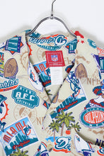 画像をギャラリービューアに読み込む, S/S NFL DOLPHINS RAYON SHIRT / BEIGE/TURQUOISE [SIZE: M USED]
