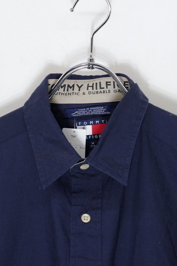 90'S ONE POINT SHIRT / NAVY [SIZE: M USED]