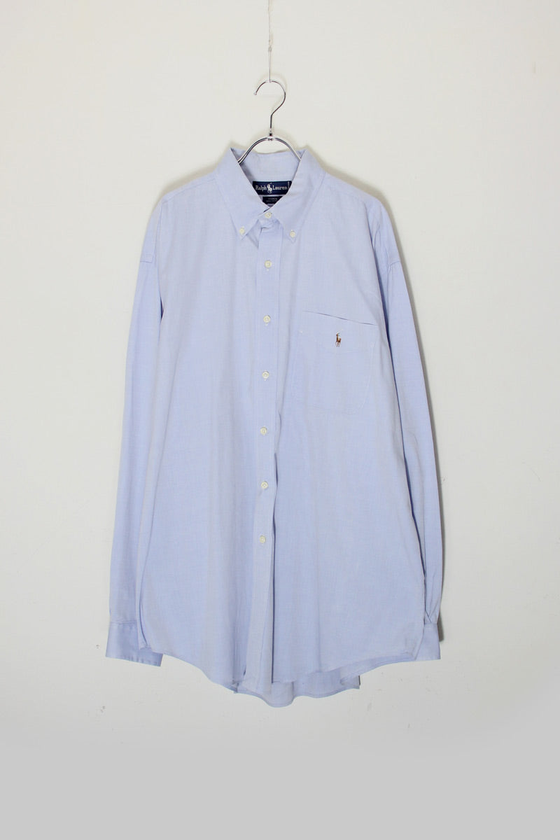 L/S ONE POINT BD OXFORD SHIRT / SAX BLUE [SIZE: L USED]