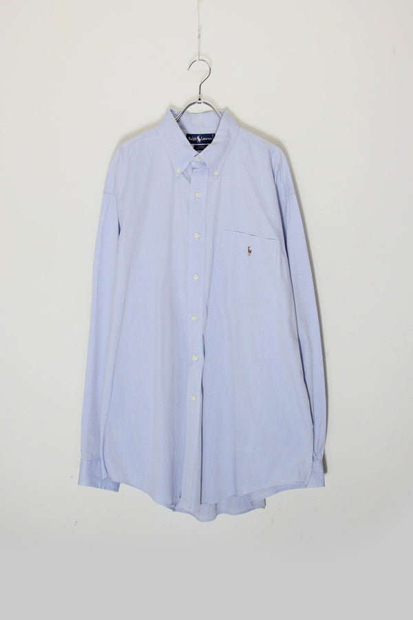 L/S ONE POINT BD OXFORD SHIRT / SAX BLUE [SIZE: L USED]
