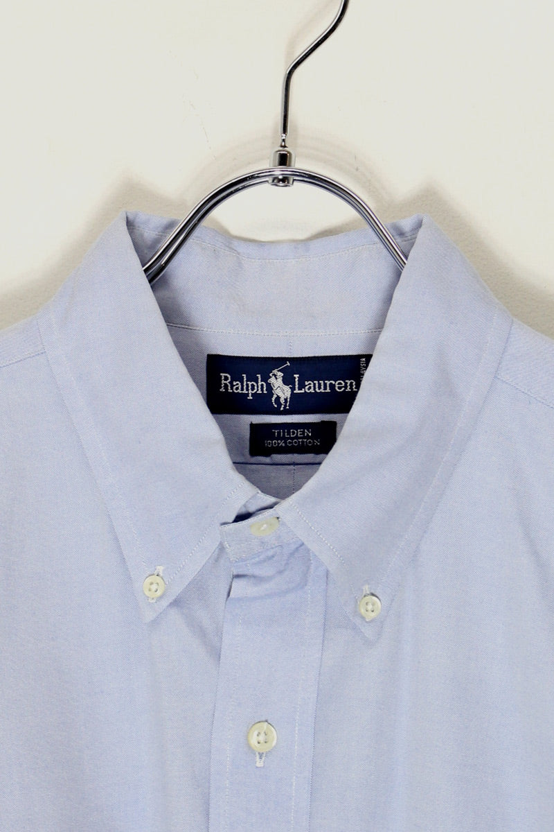 L/S ONE POINT BD OXFORD SHIRT / SAX BLUE [SIZE: L USED]