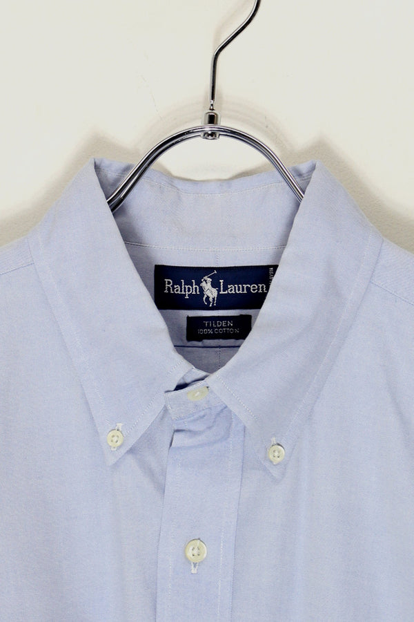 L/S ONE POINT BD OXFORD SHIRT / SAX BLUE [SIZE: L USED]