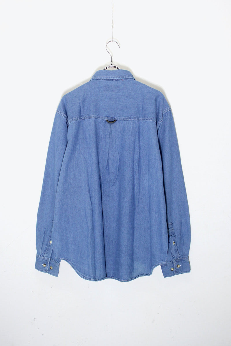 90'S DENIM SHIRT / LIGHT INDIGO [SIZE: S DEADSTOCK/NOS]