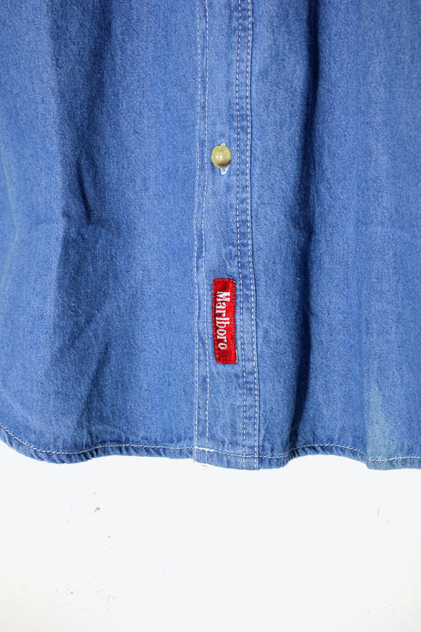 90'S DENIM SHIRT / LIGHT INDIGO [SIZE: S DEADSTOCK/NOS]
