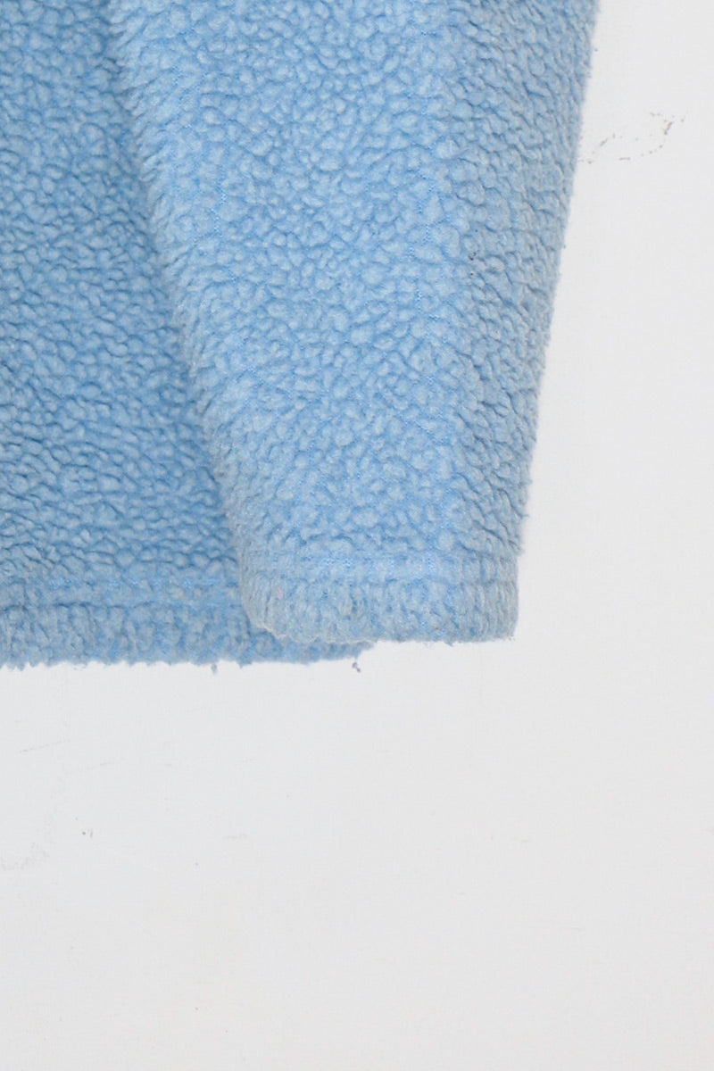 MADE IN ITALY HALF ZIP FLEECE JACKET / SAX BLUE [ SIZE: M USED ]