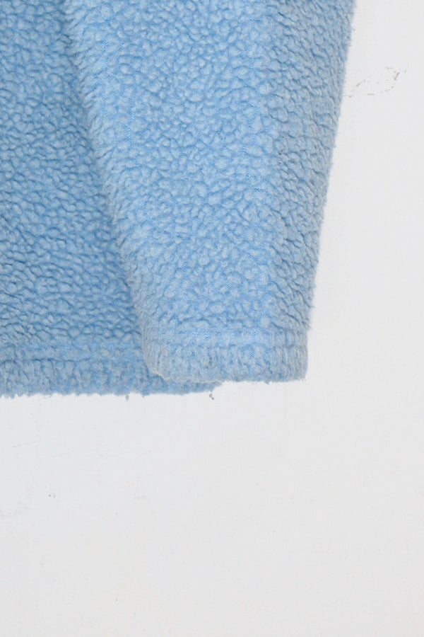 MADE IN ITALY HALF ZIP FLEECE JACKET / SAX BLUE [ SIZE: M USED ]