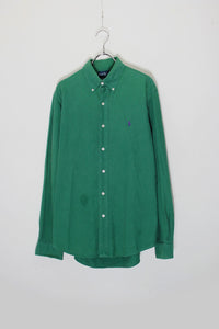 90'S L/S BD SHIRT / GREEN [SIZE: M USED]