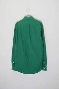 90'S L/S BD SHIRT / GREEN [SIZE: M USED]