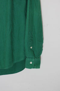 90'S L/S BD SHIRT / GREEN [SIZE: M USED]