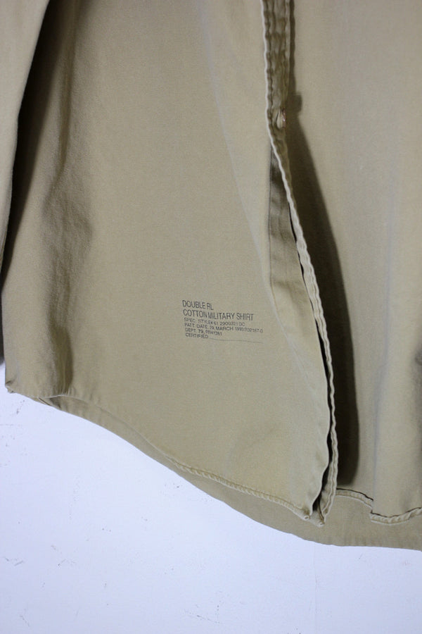 L/S COTTON MILITARY SHIRT / KHAKI [SIZE: L USED]