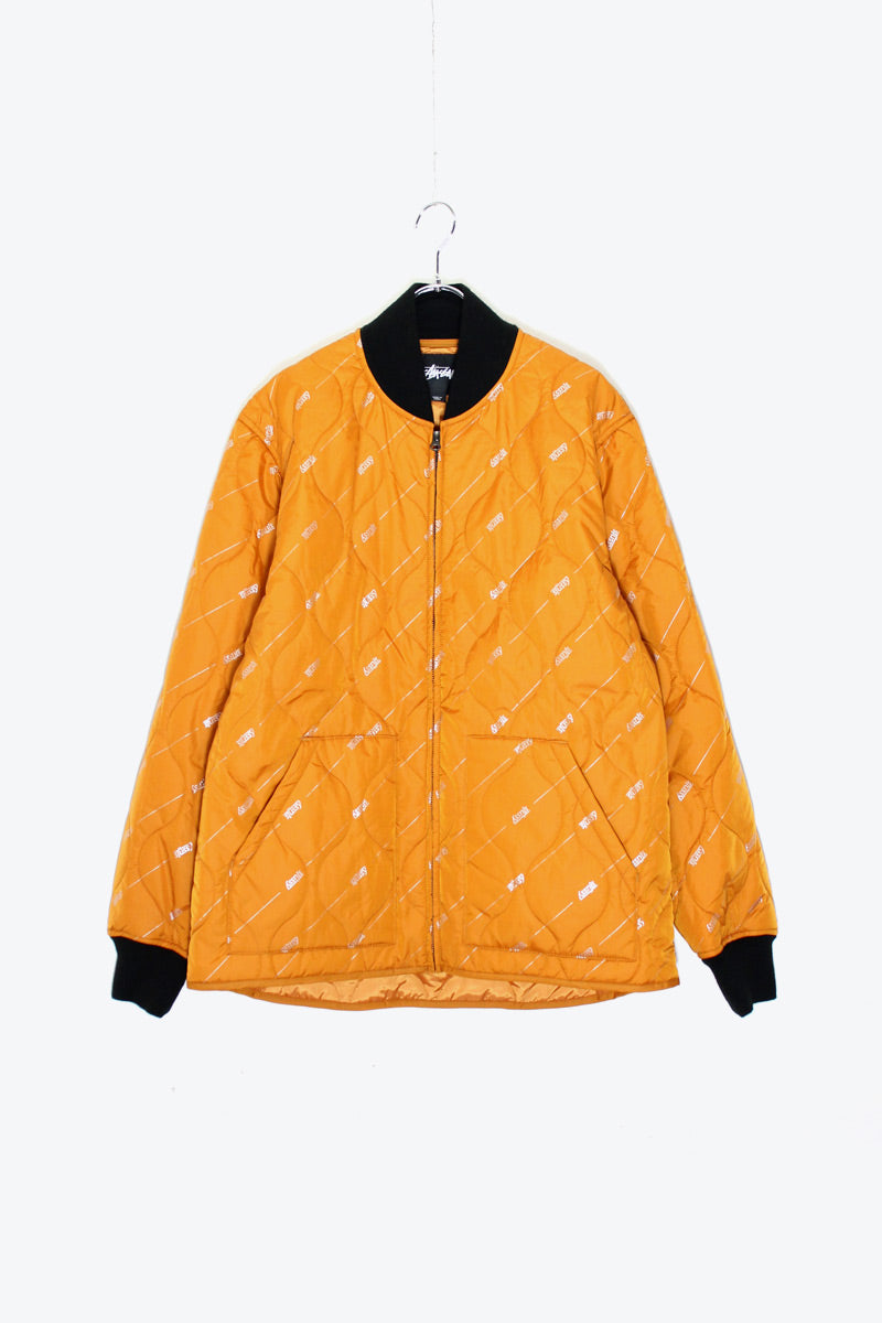 WORK QUILTING JACKET / ORANGE [ SIZE: XL DEADSTOCK/NOS ]