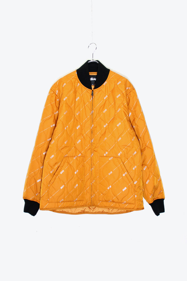 WORK QUILTING JACKET / ORANGE [ SIZE: XL DEADSTOCK/NOS ]