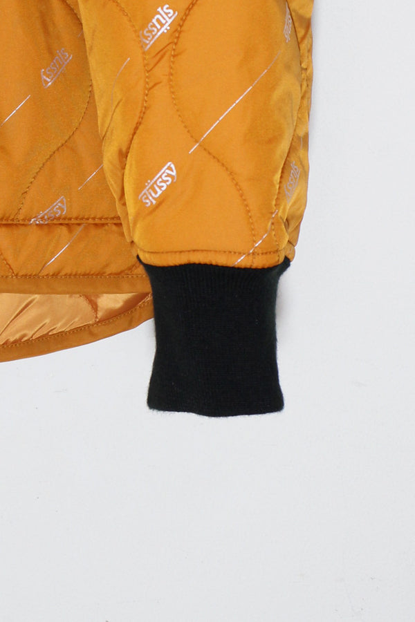 WORK QUILTING JACKET / ORANGE [ SIZE: XL DEADSTOCK/NOS ]
