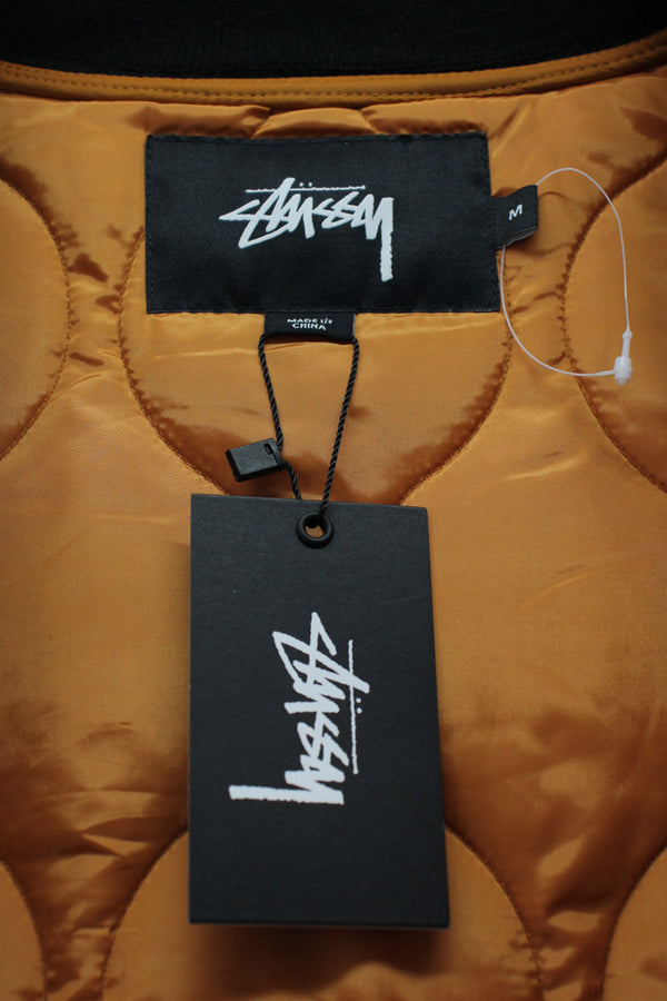 WORK QUILTING JACKET / ORANGE [ SIZE: XL DEADSTOCK/NOS ]