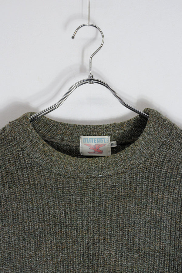 MADE IN ENGLAND 90년대 멜란지 울 니트 스웨터 / 카키 멜란지 [사이즈: M USED]