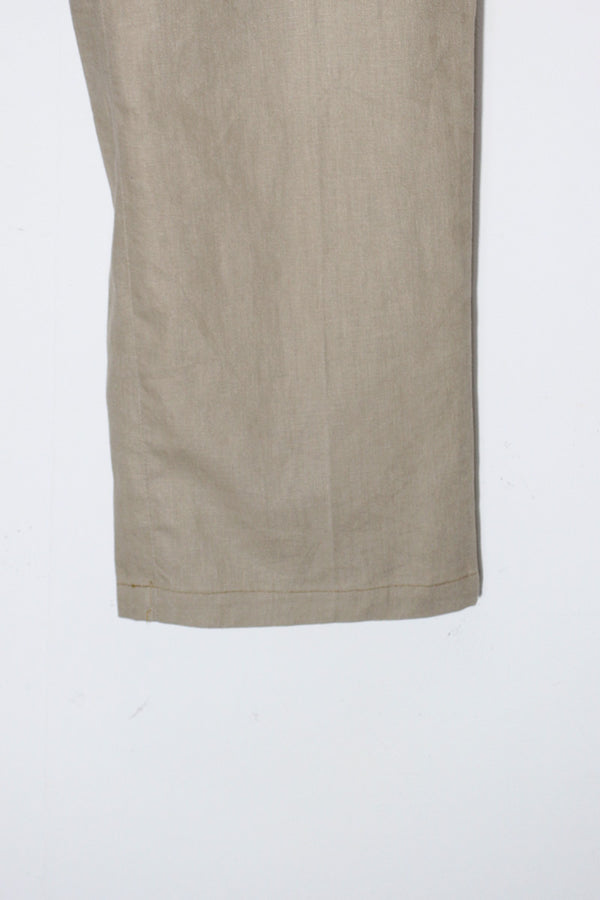 LINEN SLACKS PANTS / BEIGE [SIZE: 31 Equivalent USED]