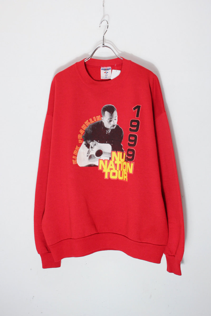 MADE IN USA 99'S KIRK FRANKLIN TOUR SWEAT SHIRT / RED [SIZE: XL USED]