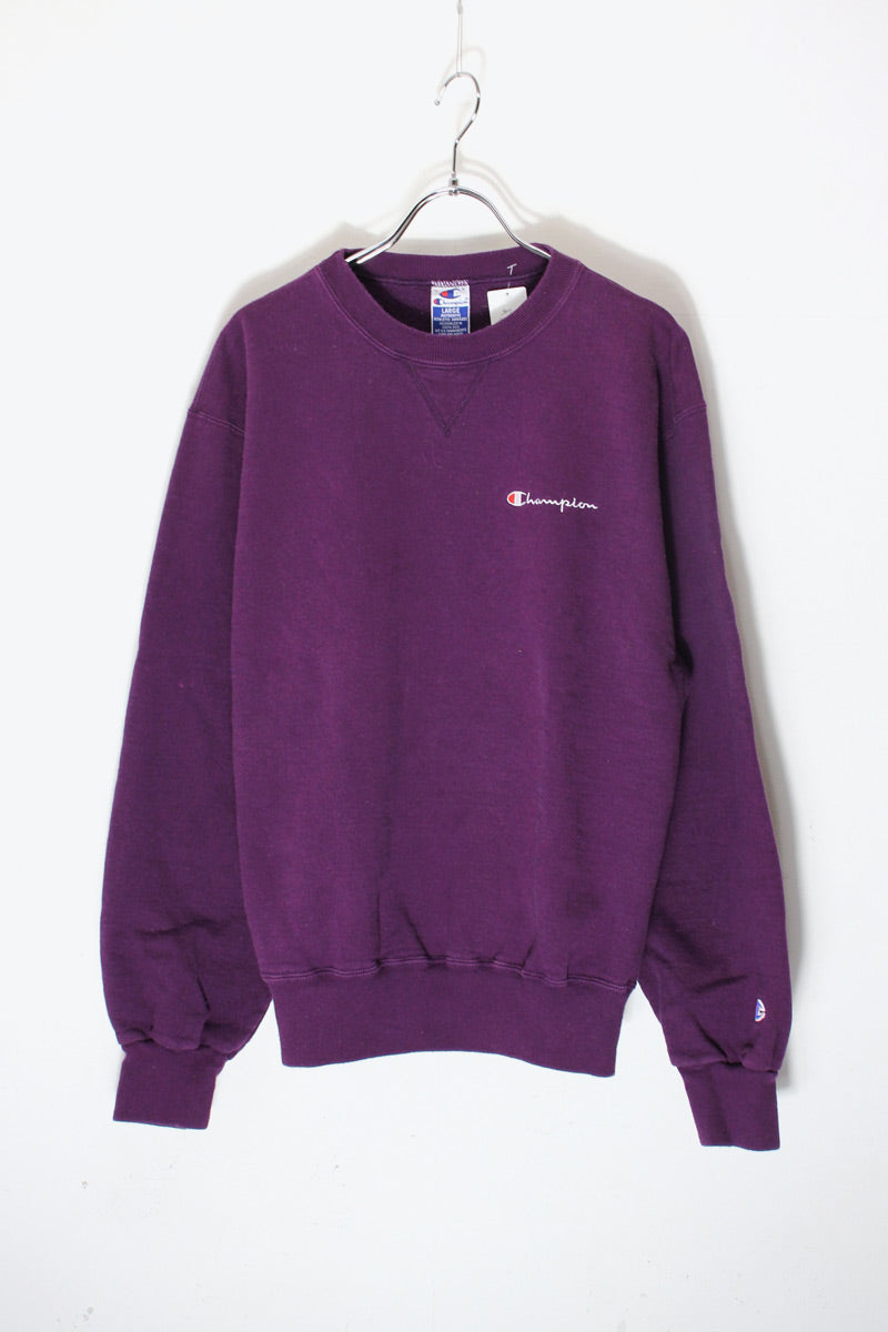 90'S AUTHENTIC LOGO SWEATSHIRT / PURPLE [SIZE:  L USED]